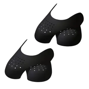 2 Pair -Men Sneaker Shoes Protector Against Shoe Creases, for Running Casual Shoes， Toe Box Crease Protector， Soft Material，for Men's US Size 7.5-12 Black