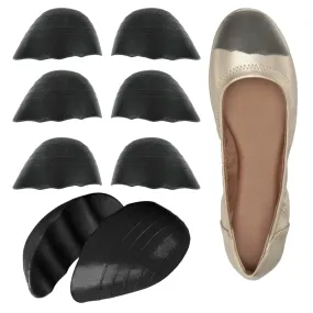 3 pairs of shoe filler inserts, toe filler inserts for shoes that are too large, insoles, adjustable shoe pads, toe cushions, for women, men, high heels, suit shoes, casual flats (black)