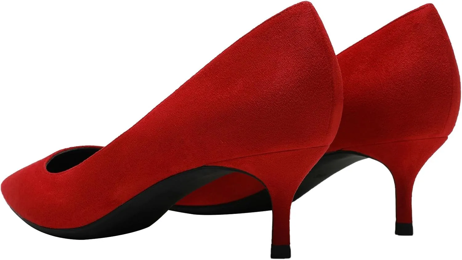 ANUFER Women's Velvet 5CM/8CM High Heels Elegant Pointed Toe Pumps Office Work Shoes