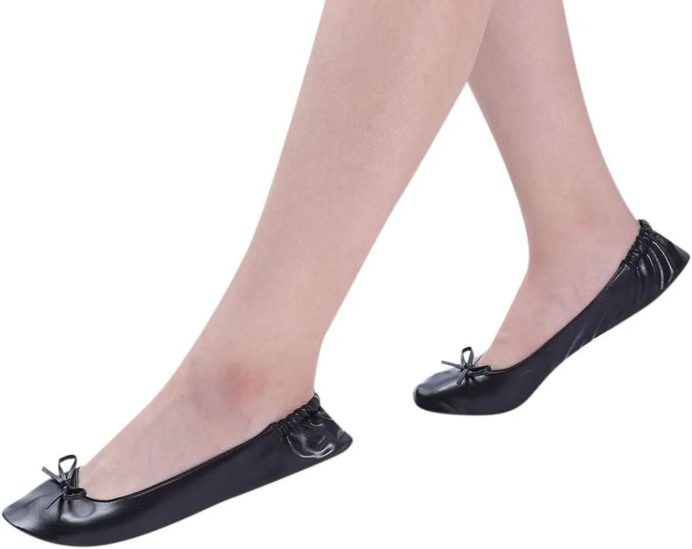 Ballet Shoes Foldable Flat Dance Shoes Party Roll Travel Slipper Women Portable Women's slipper Women's Slippers Size 11