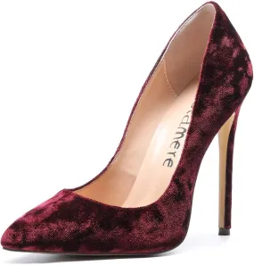 Castamere Women's High Heels Slip-On Pumps Pointy-Toe Elegant Stilettos Wedding Party Sexy Heel Shoes 12CM Heels Pump