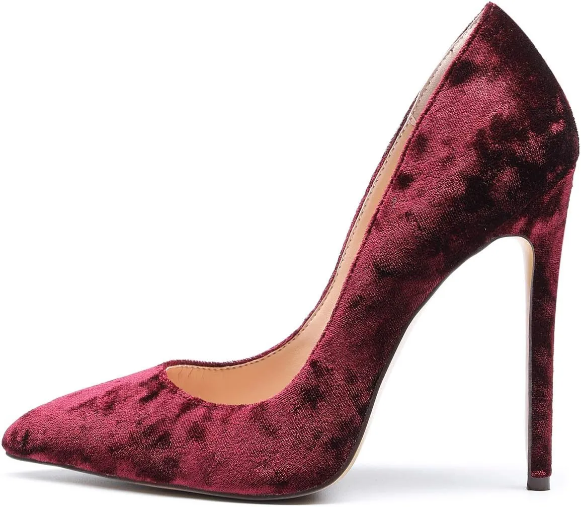 Castamere Women's High Heels Slip-On Pumps Pointy-Toe Elegant Stilettos Wedding Party Sexy Heel Shoes 12CM Heels Pump