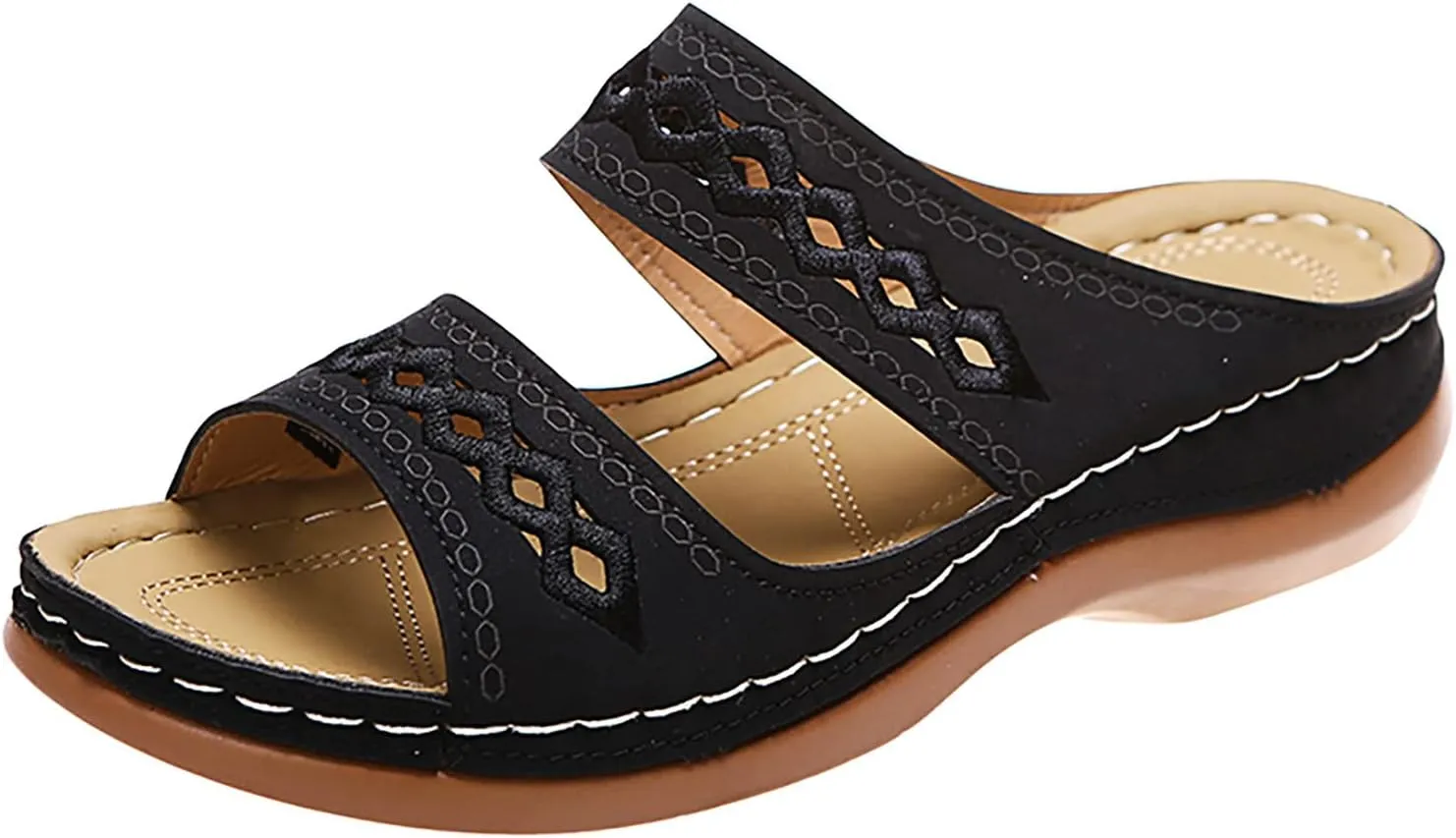 Cathalem Sandals Women Comfortable, Orthopedic Sandals for Women Comfortable Walking Sandals with Arch Support