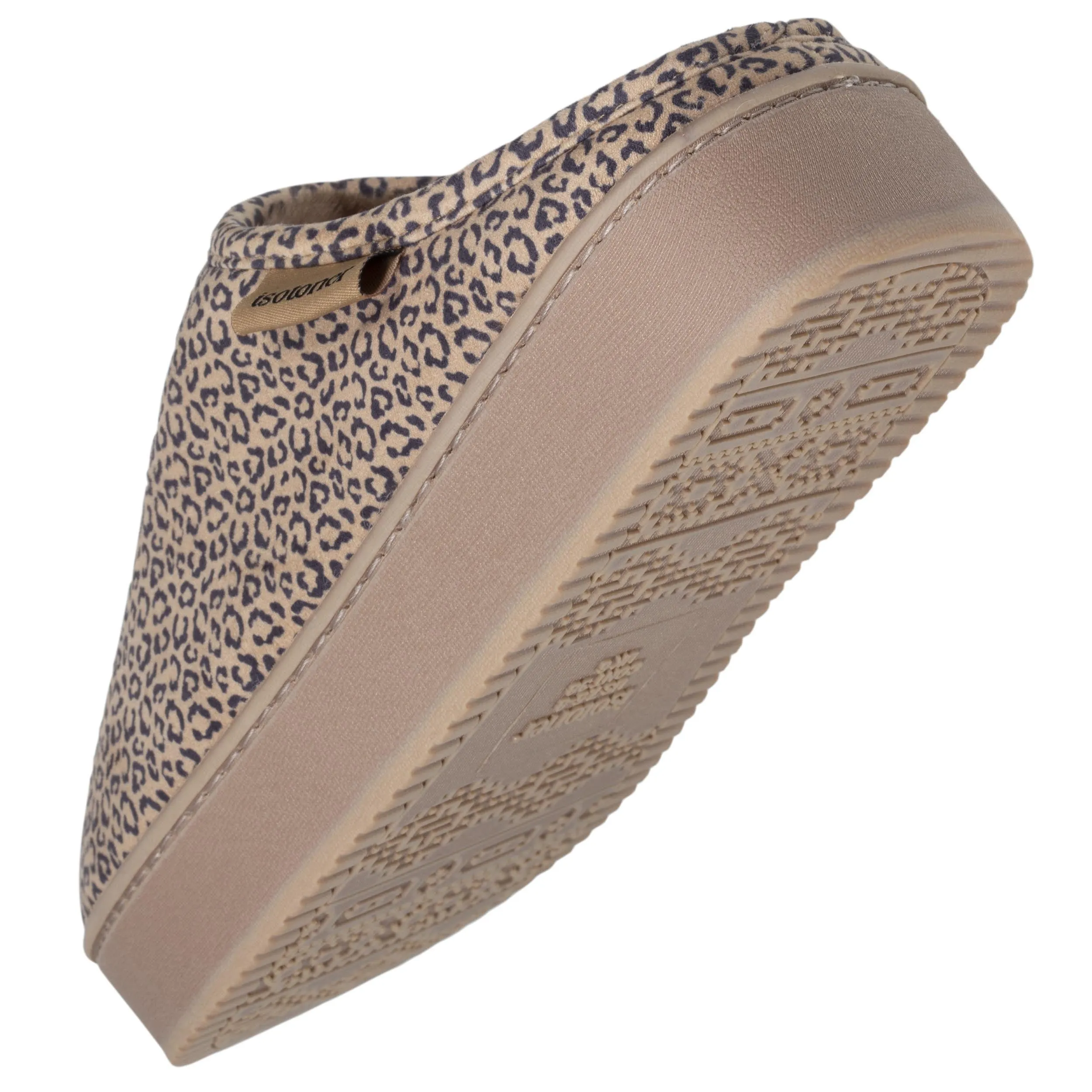 Chaussons mules plateforme Femme Léopard