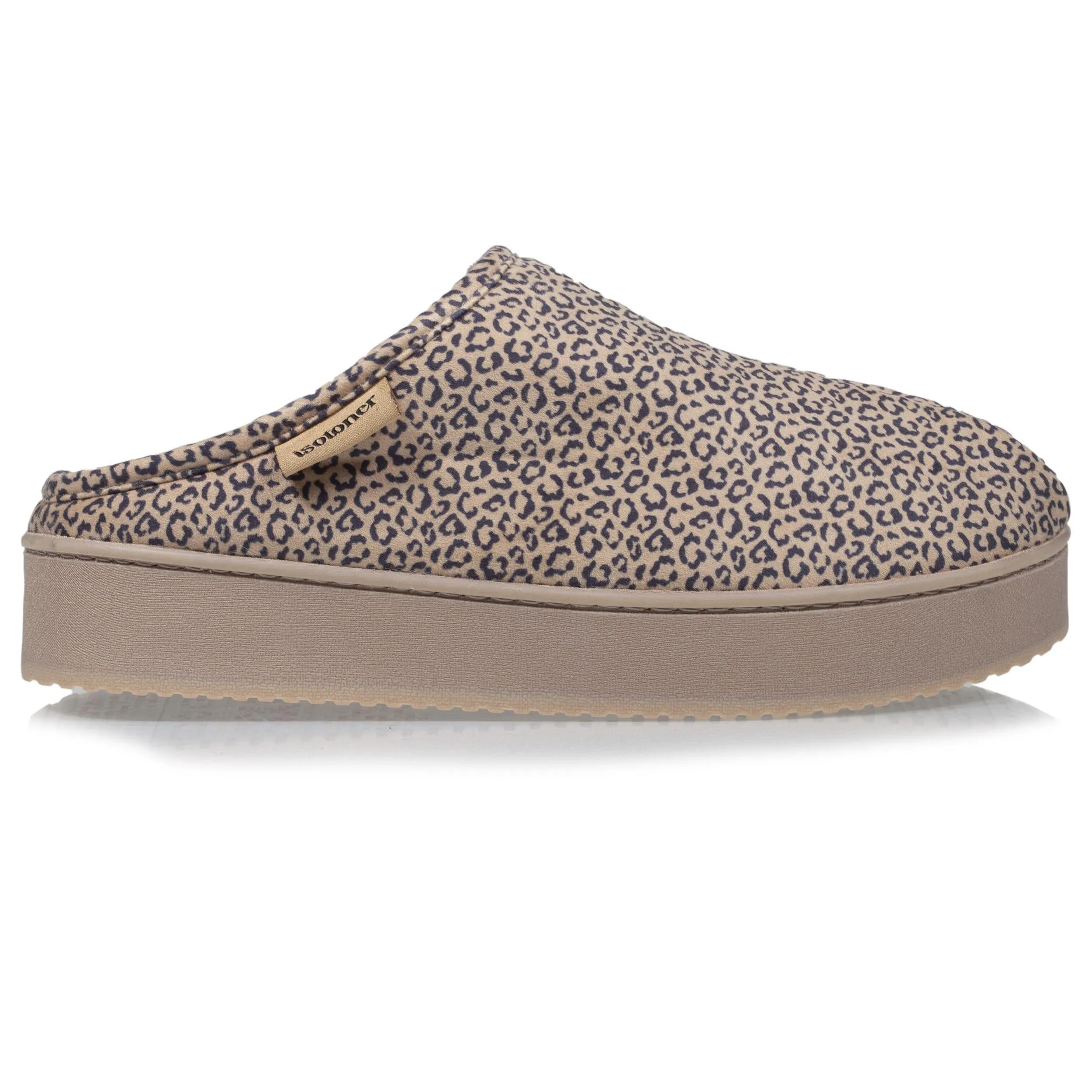 Chaussons mules plateforme Femme Léopard