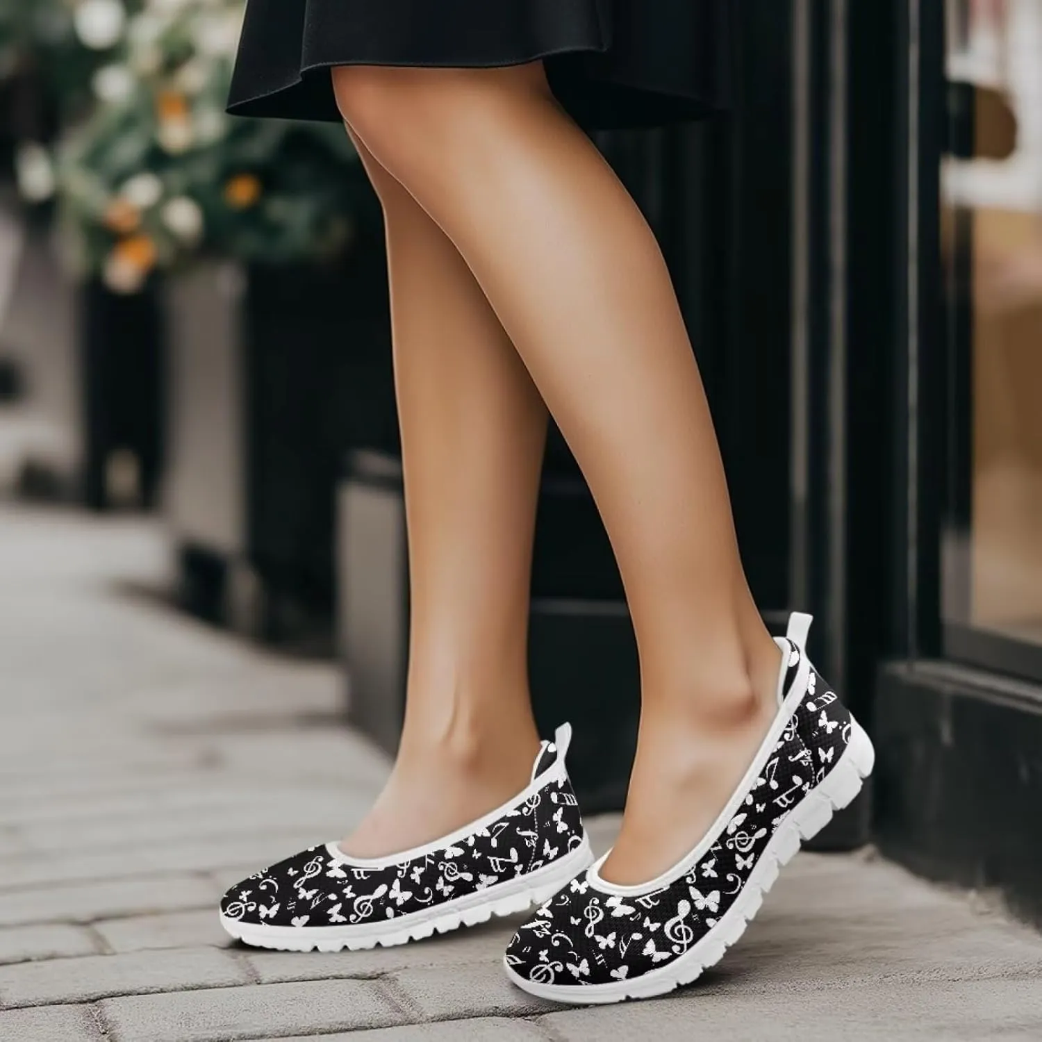 Coloranimal Loafers for Women Casual Flats Athletic Shoes Mesh Flats Fashion Womens Walking Shoes Breathable Travel Shoes