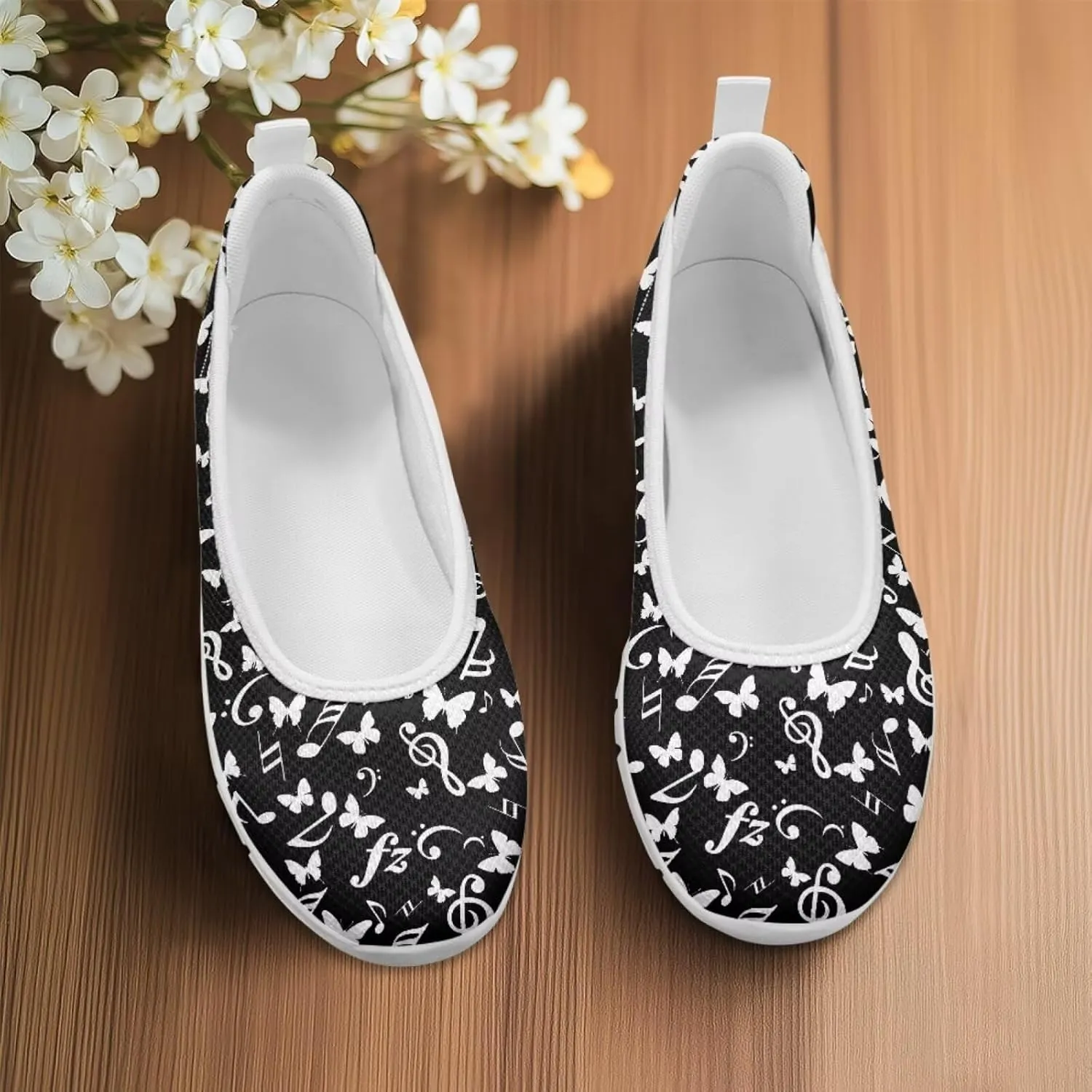 Coloranimal Loafers for Women Casual Flats Athletic Shoes Mesh Flats Fashion Womens Walking Shoes Breathable Travel Shoes