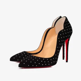 Elegant Black Suede Effect Pump