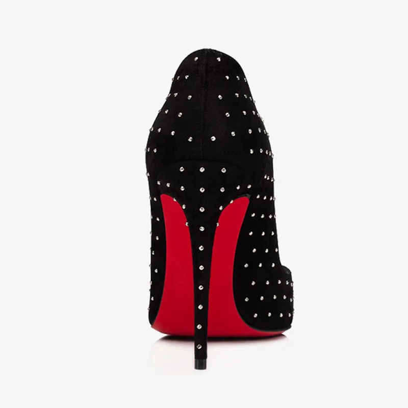Elegant Black Suede Effect Pump