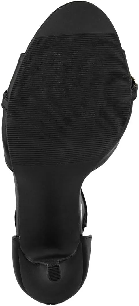 Juicy Couture Women's High Heel Open Toe Pumps with Chic Ankle Strap - Elegant Dress Shoes