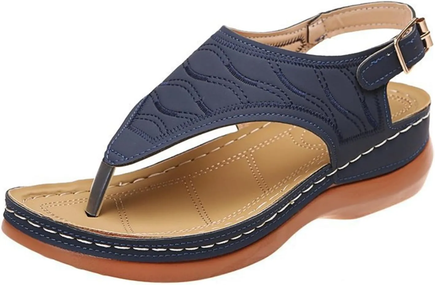 Ladmiple Women's Sandals Comfortable With Arch Support Comfortable Orthotic Thong Flip Flops Dressy Summer Orthopedic Slides