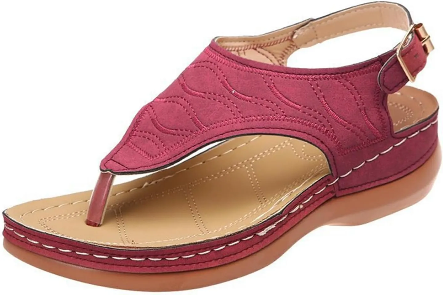 Ladmiple Women's Sandals Comfortable With Arch Support Comfortable Orthotic Thong Flip Flops Dressy Summer Orthopedic Slides