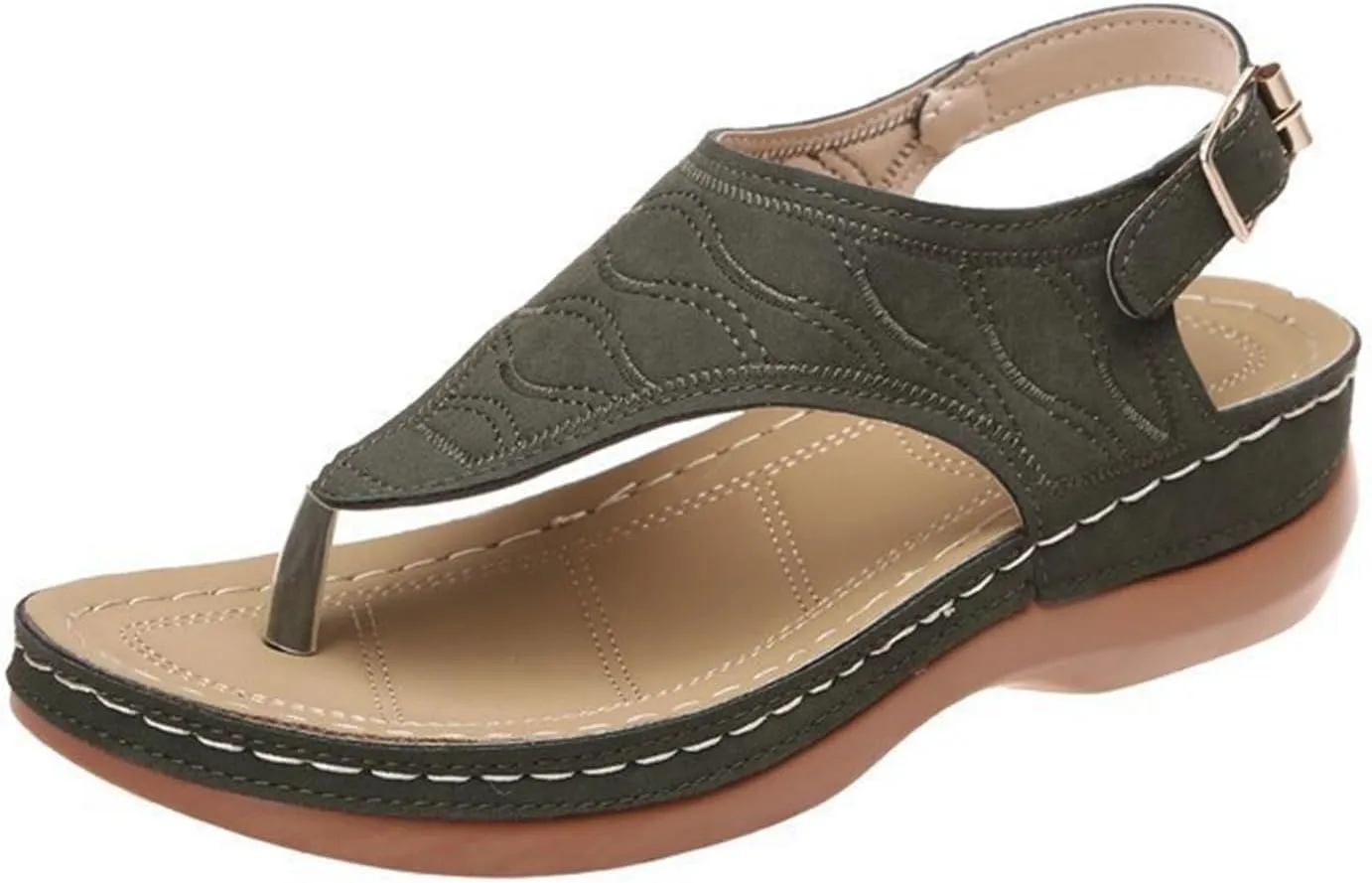 Ladmiple Women's Sandals Comfortable With Arch Support Comfortable Orthotic Thong Flip Flops Dressy Summer Orthopedic Slides