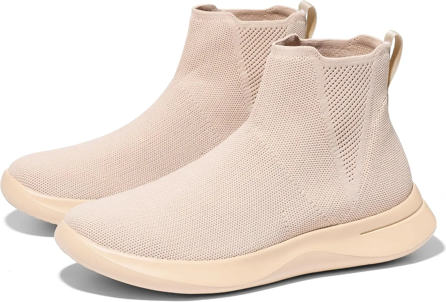 LinnOaks Walking Boots for Women Sock High Top Sneaker Boots Booties Wide Comfort Stretch Slip On Lightweight Sneakers Tennis Running Shoes