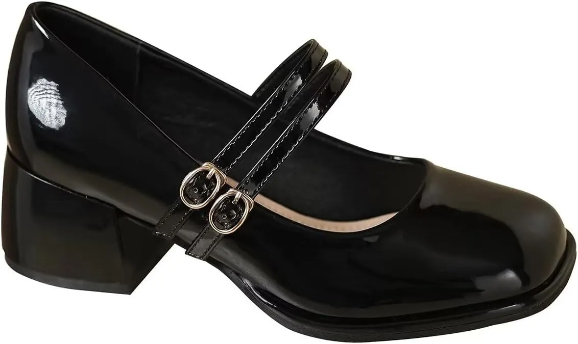 LUXINYU Women Square Toe Heels Pearl Elegant Ladies Pumps Heeled Dress Shoes Comfort Work Shoes
