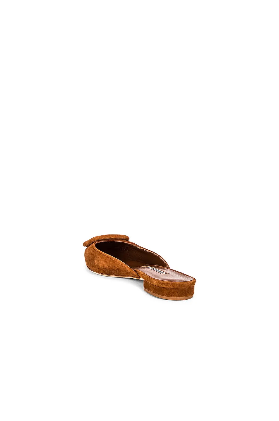 Manolo Blahnik Maysale 10 Suede Mules, Medium Brown