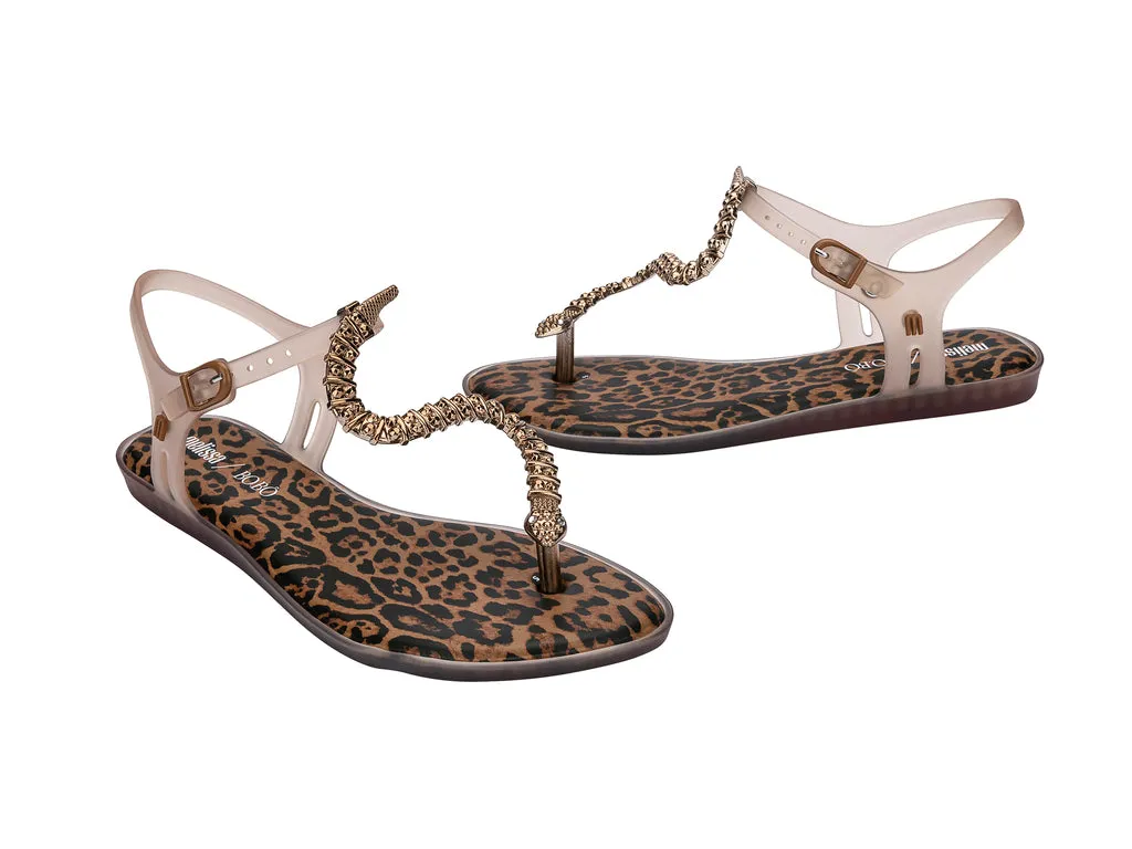 Melissa Solar II X Bobo AD Brown Flat Flipflops Sandal For Women