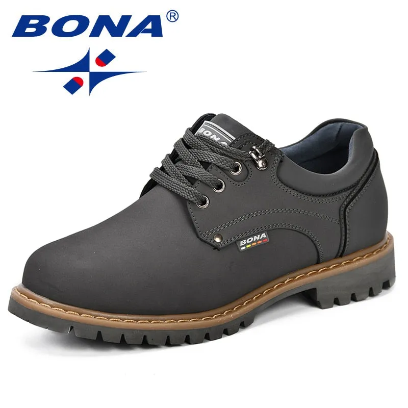 Men's Casual Oxfords Leather Shoes.