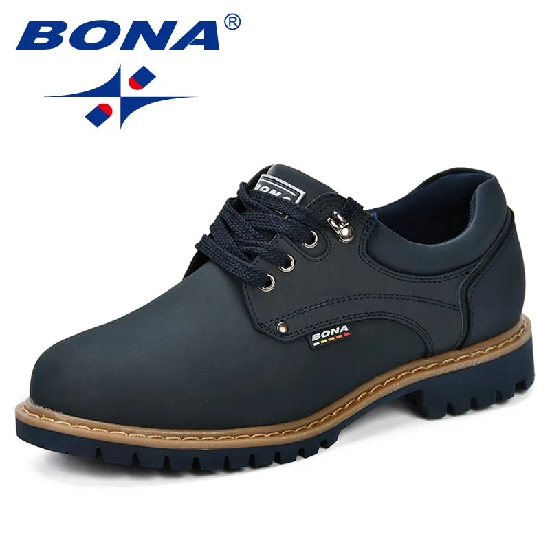 Men's Casual Oxfords Leather Shoes.