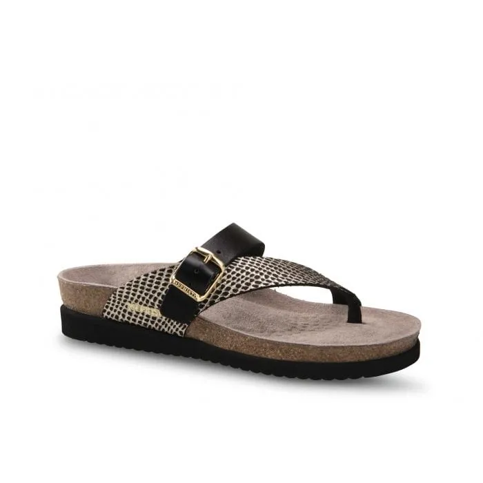 Mephisto Women's Helen Mix Sandals- Black Gold Cuba