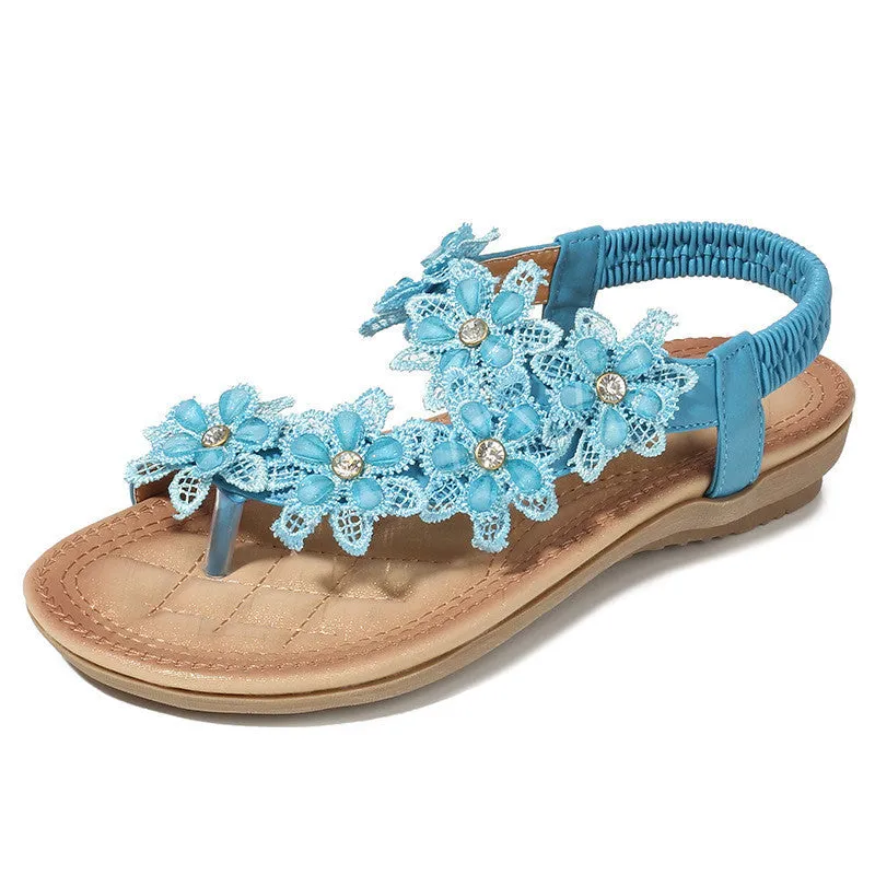 Nanccy  Bohemian Style Vintage Classic Floral Sandals