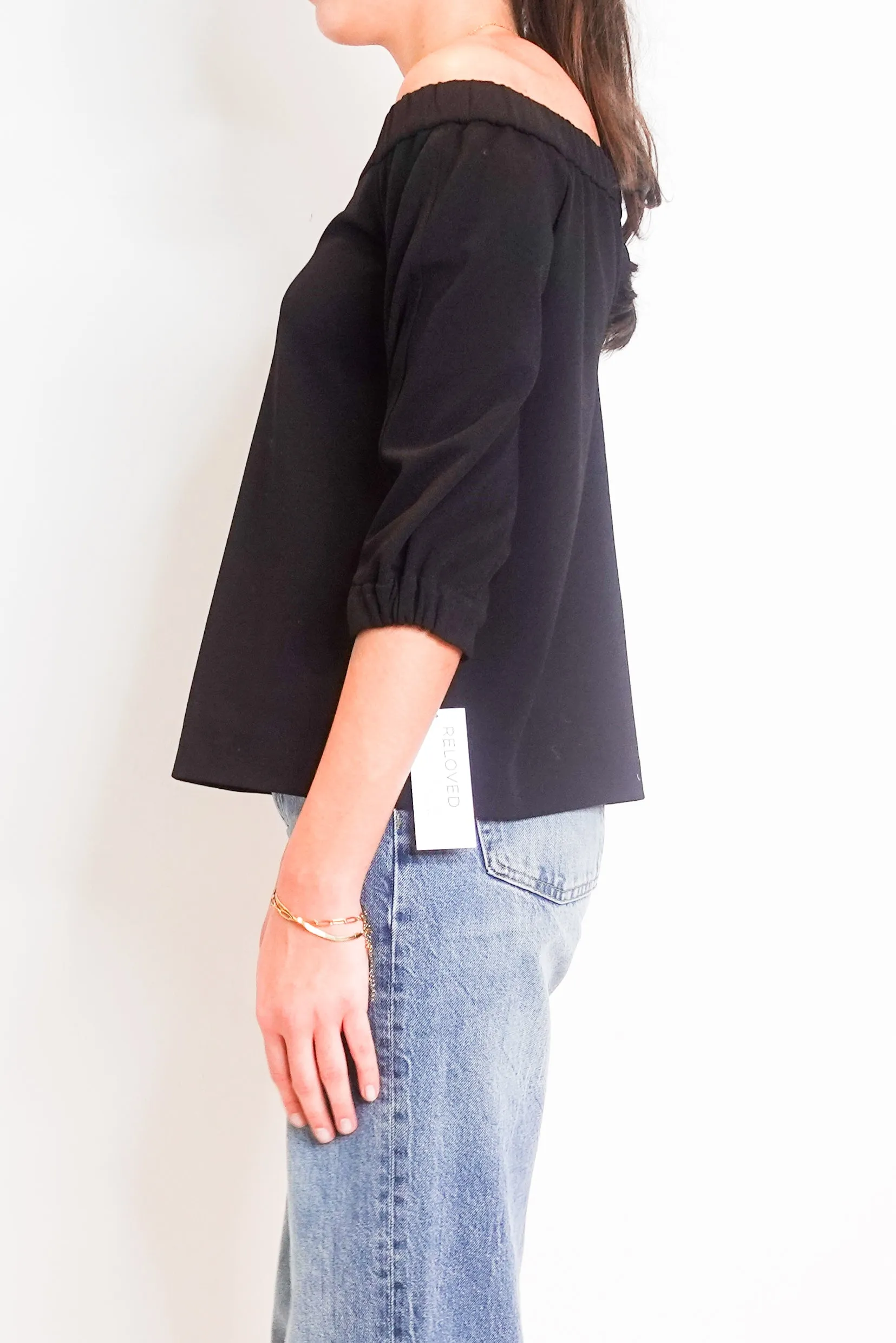 Off the Shoulder Black Top RRP £150