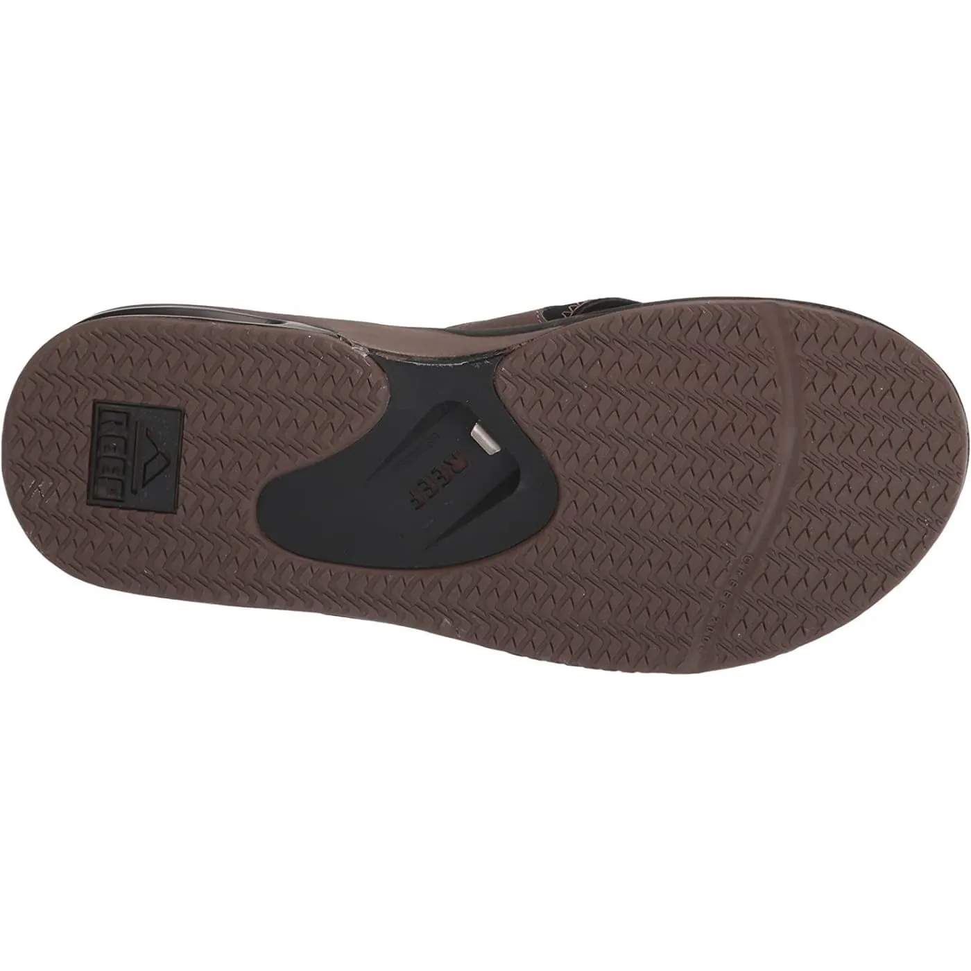Reef Fanning Black Tan Mens Flip Flops