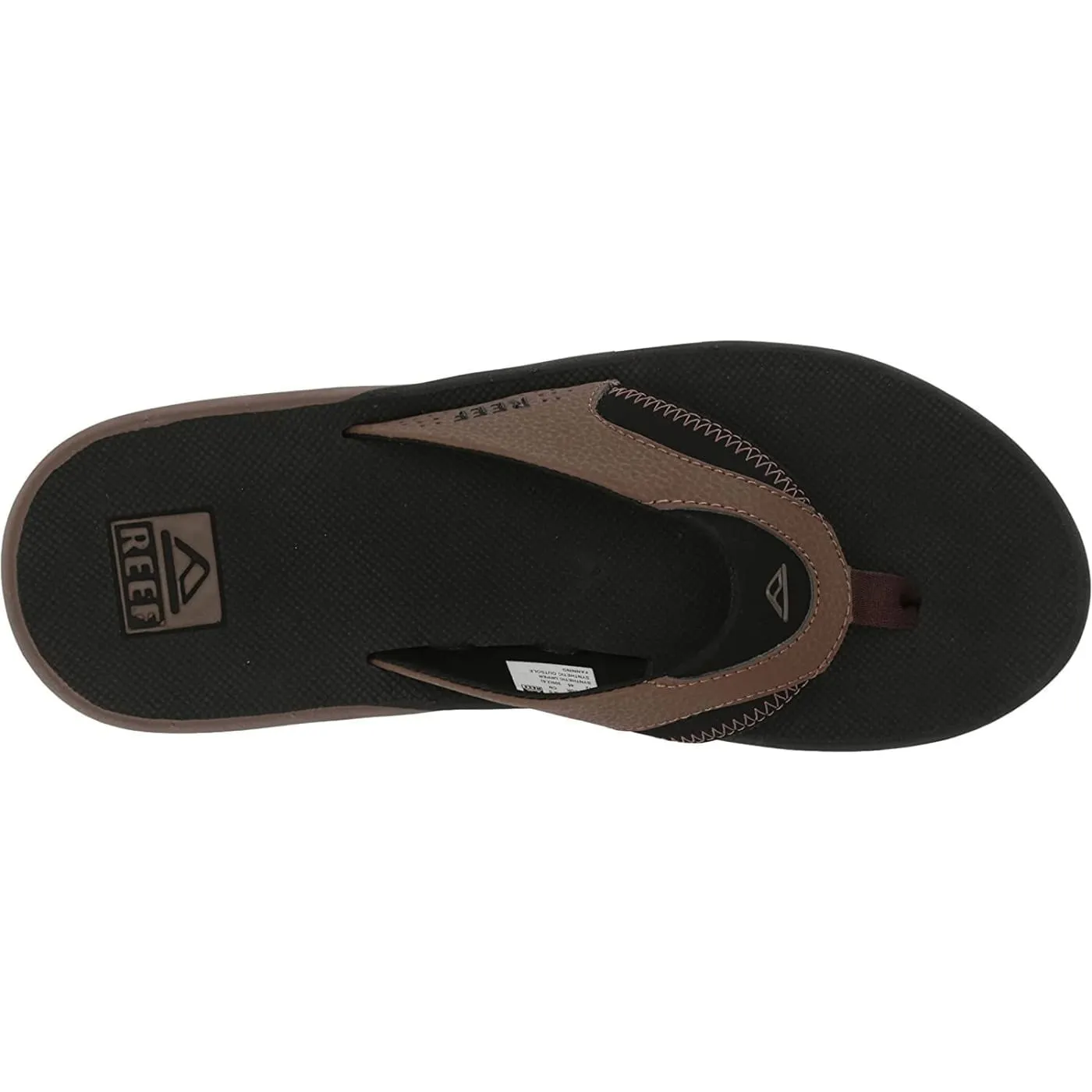 Reef Fanning Black Tan Mens Flip Flops