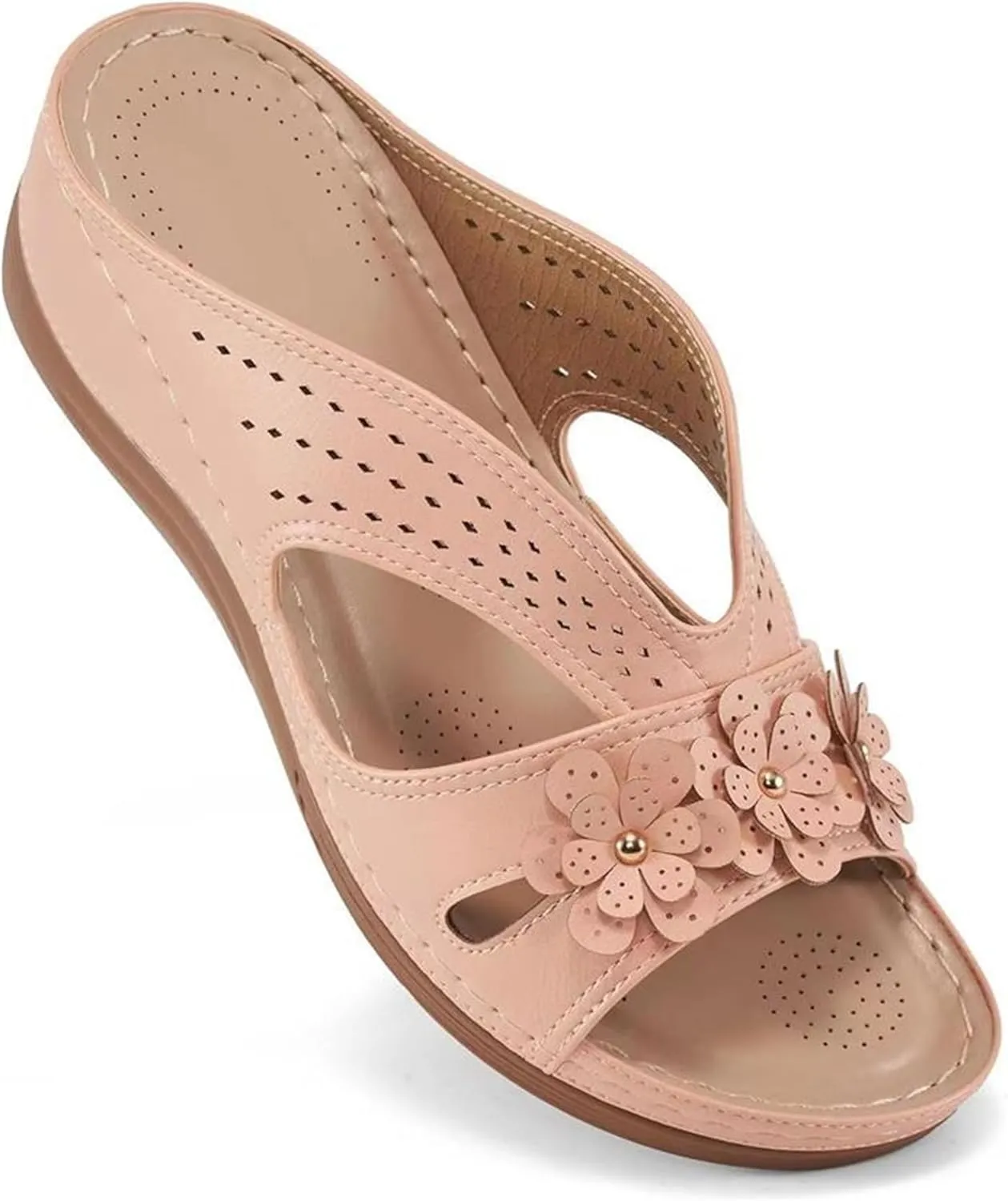 Sandals for Women Wedge Shoes Comfortable Dressy Slip On Lightweight Platform Slides Sandals