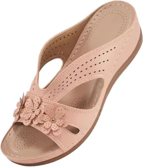 Sandals for Women Wedge Shoes Comfortable Dressy Slip On Lightweight Platform Slides Sandals