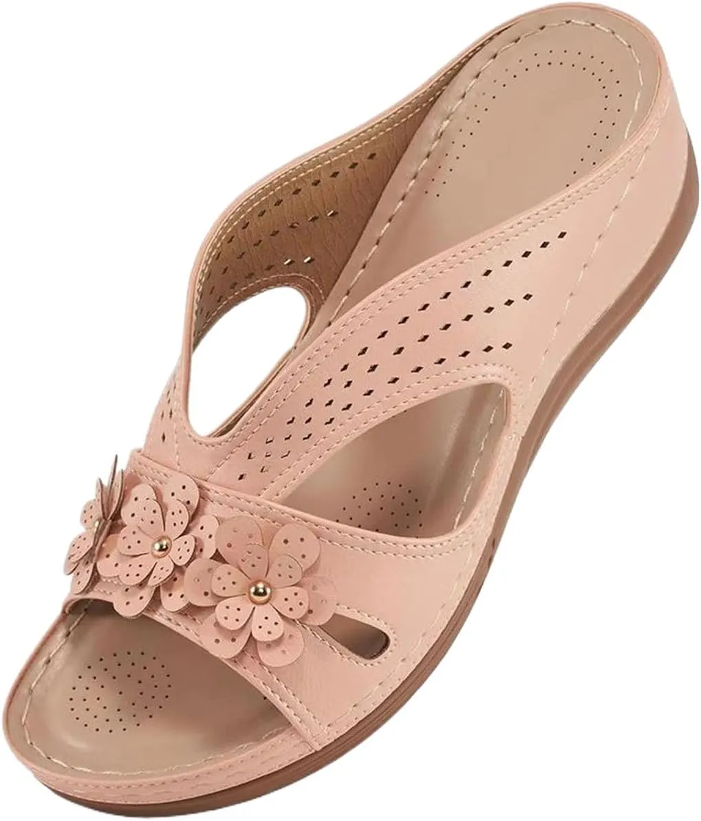 Sandals for Women Wedge Shoes Comfortable Dressy Slip On Lightweight Platform Slides Sandals
