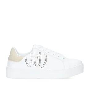 Scarpe Junior LIU JO linea Alicia 44 Sneakers color Latte con Logo Traforato