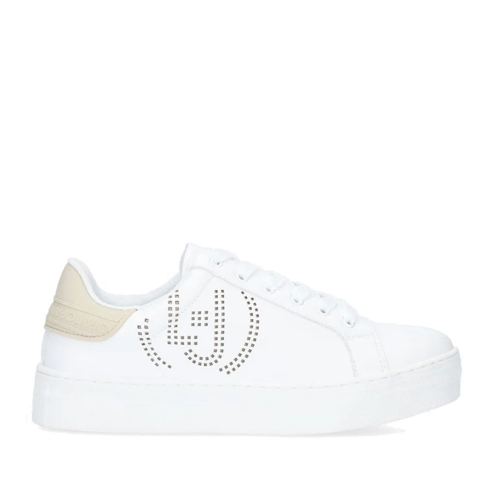 Scarpe Junior LIU JO linea Alicia 44 Sneakers color Latte con Logo Traforato