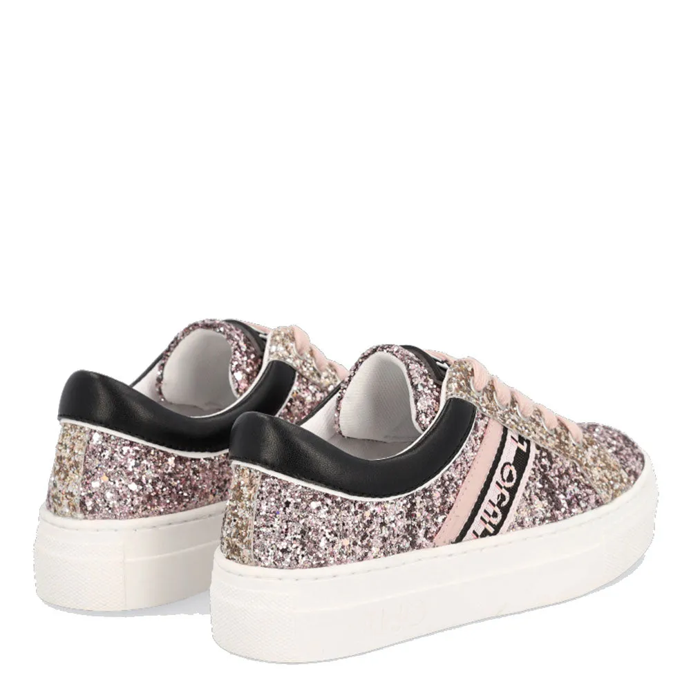 Scarpe Junior LIU JO linea Alicia 47 Sneakers con Glitter colore Nude