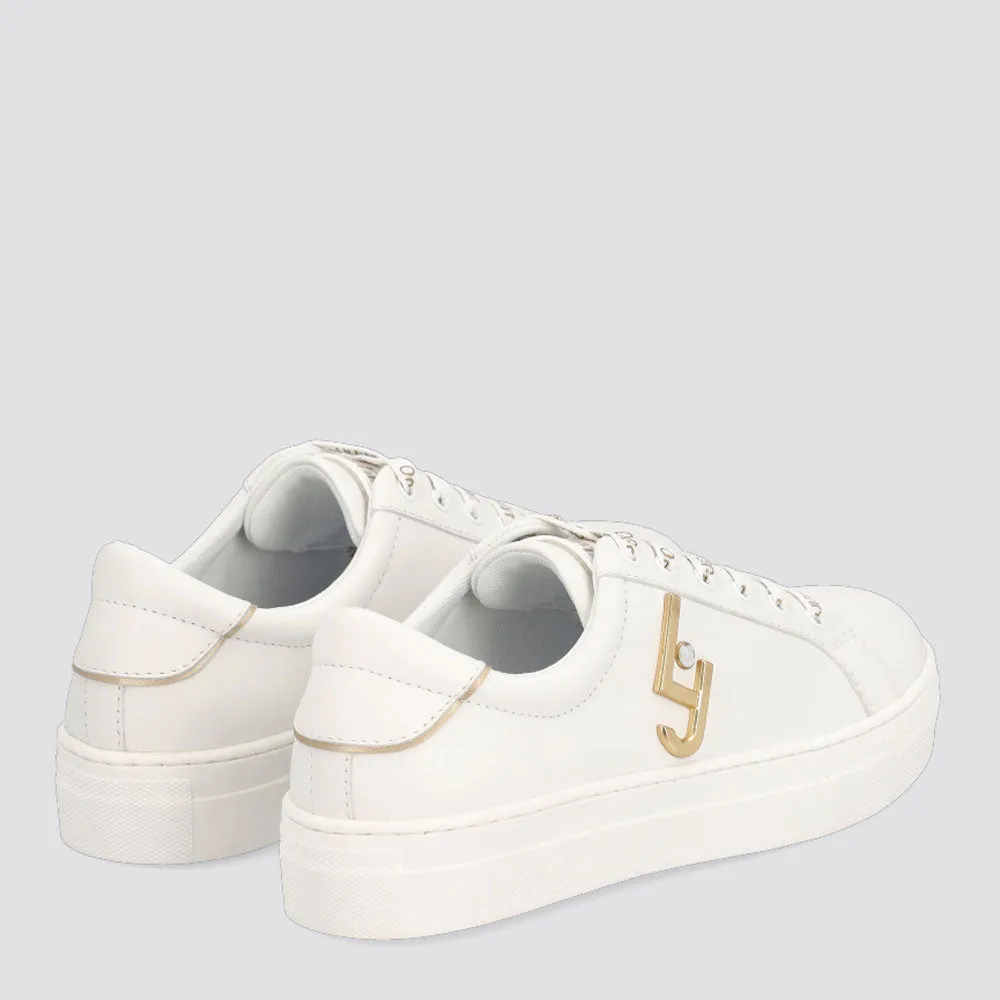 Scarpe Junior LIU JO linea Alicia 50 Sneakers in Pelle Bianca con Logo