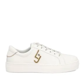 Scarpe Junior LIU JO linea Alicia 50 Sneakers in Pelle Bianca con Logo