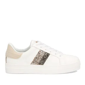 Scarpe LIU JO linea Alicia 41 Sneakers color Latte con Dettaglio Glitter