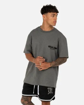 SSS REALISM BACK LOGO TEE DARK HEATHER