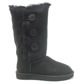 Ugg Bailey Button Triplet II Suede Sheepskin Women's Tall Snow Boots