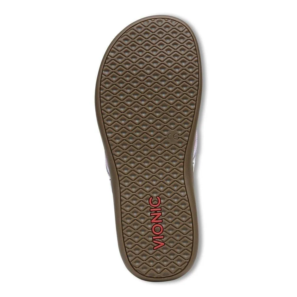 Vionic Women's Casandra Flip Flops- White Patent