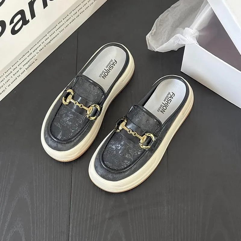 Women's Loafer Mules, Comfortable Slip On Mules for Ladies