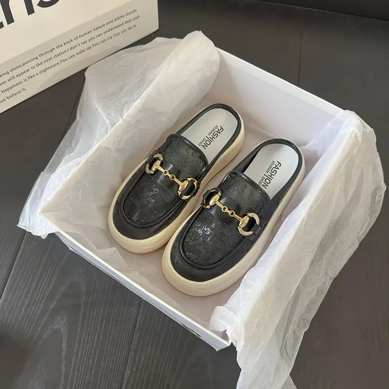 Women's Loafer Mules, Comfortable Slip On Mules for Ladies