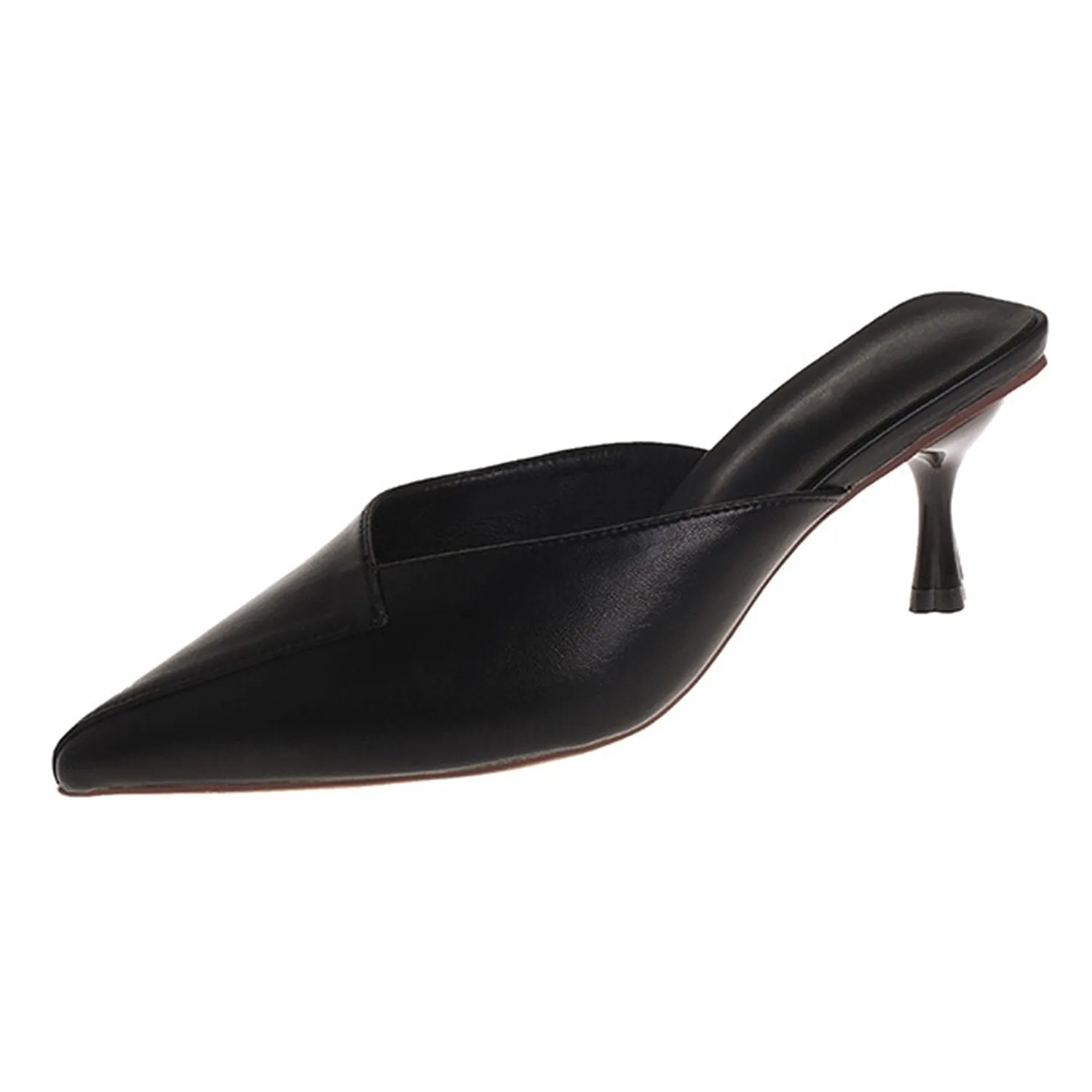 Womens Simplicity Stiletto Shoes Mules