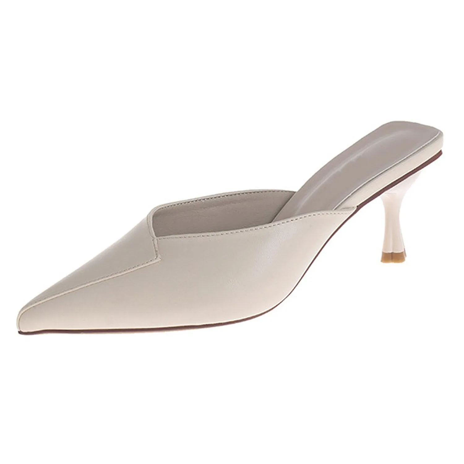 Womens Simplicity Stiletto Shoes Mules