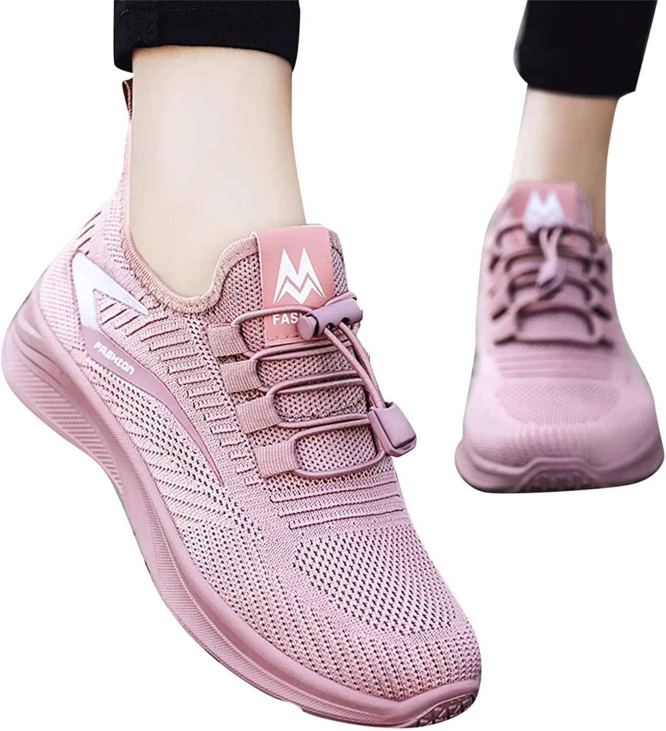Womens Sneakers Sports Running Trainers Breathable Lightweight Lace up Mesh Shoes Gym Jogging Casual Walking Shoes