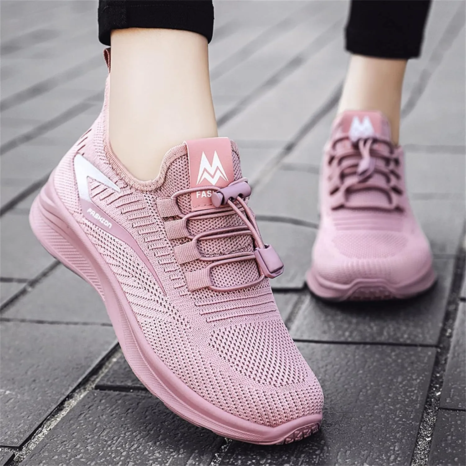 Womens Sneakers Sports Running Trainers Breathable Lightweight Lace up Mesh Shoes Gym Jogging Casual Walking Shoes
